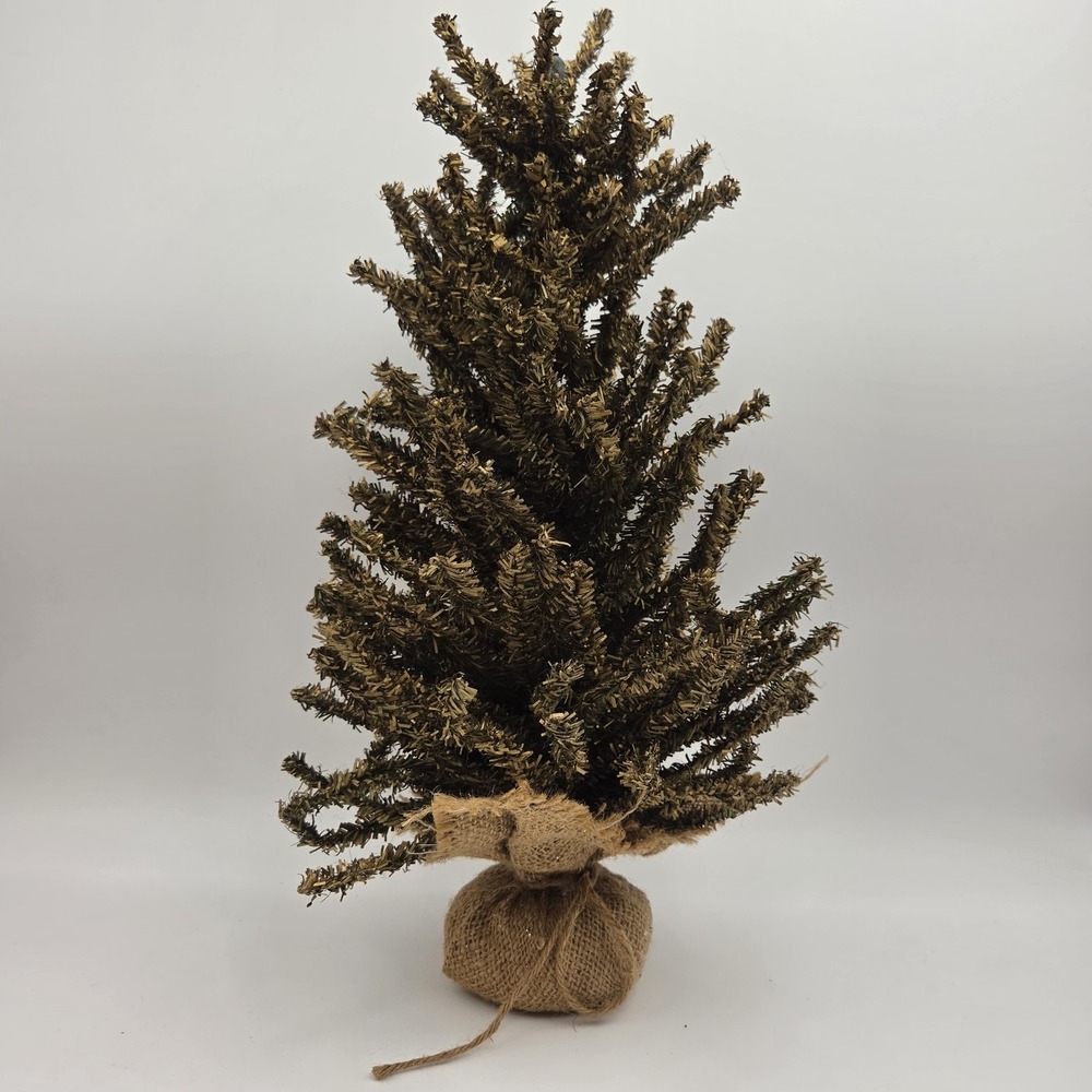 Vintage Christmas Tree with Burlap Base 18" Table Top